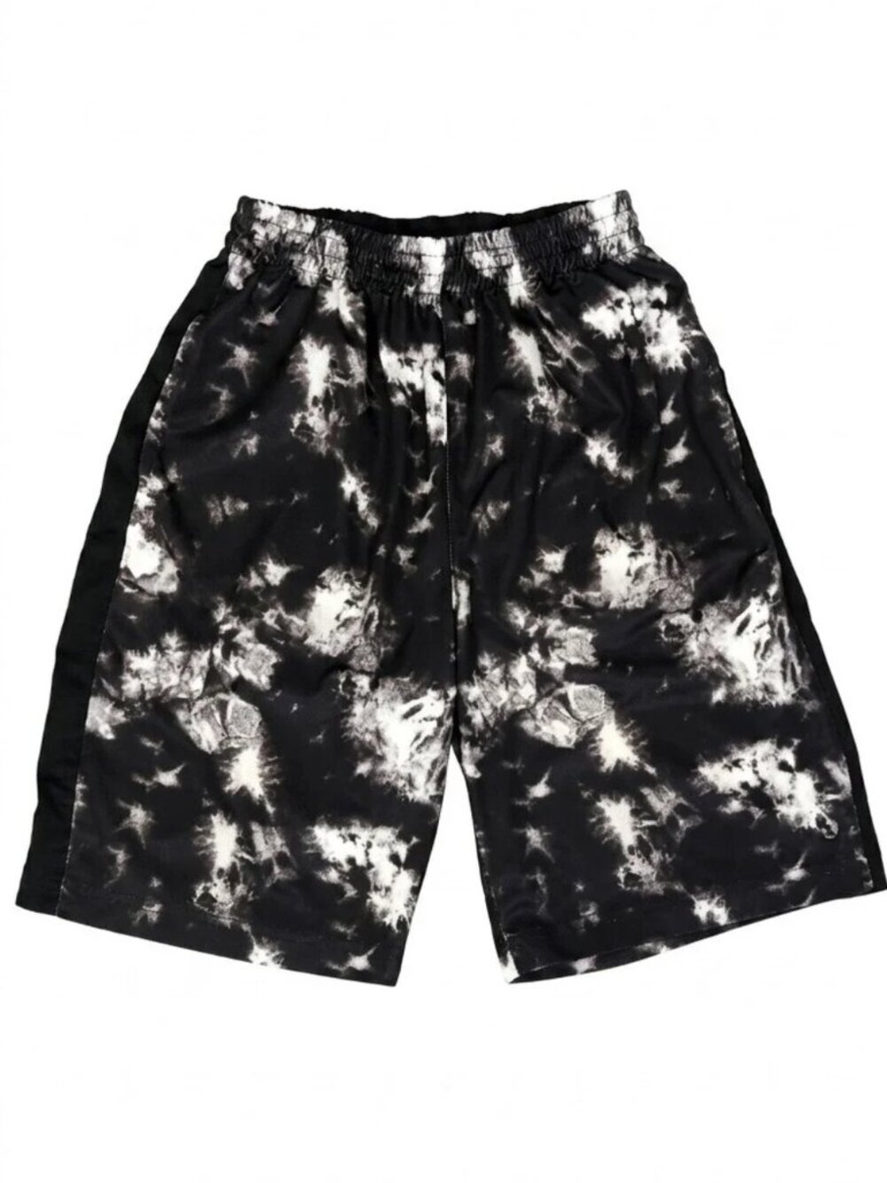 XERSION Quick Dri Shorts Abstract Tie Dye Elastic Waist Drawstring Pull On
